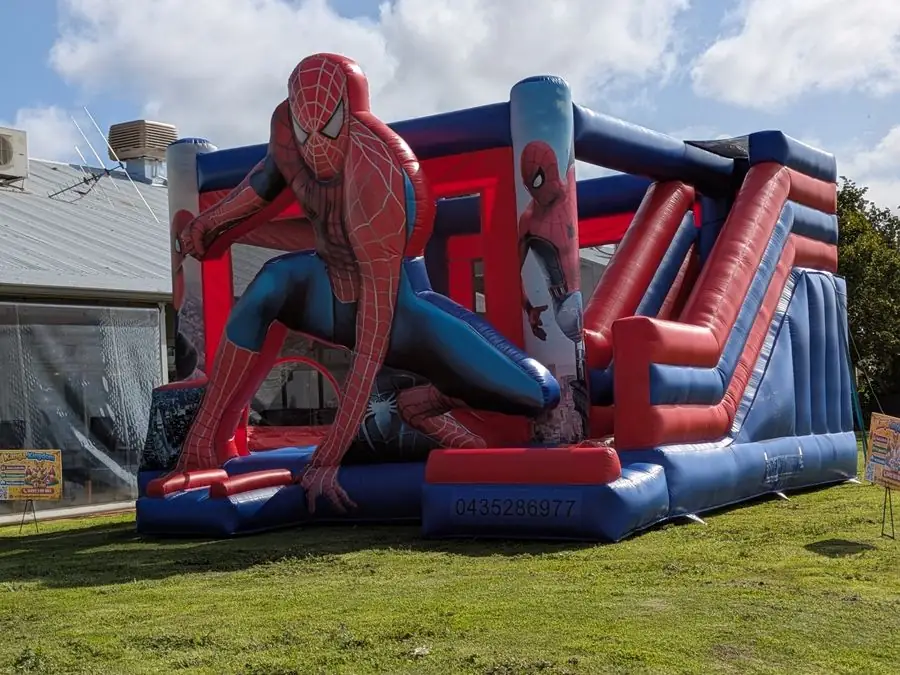 Spider-Man Bouncy Castle Combo for hire in Perth